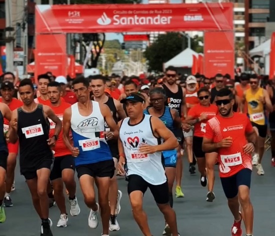 Largada da corrida do Santander