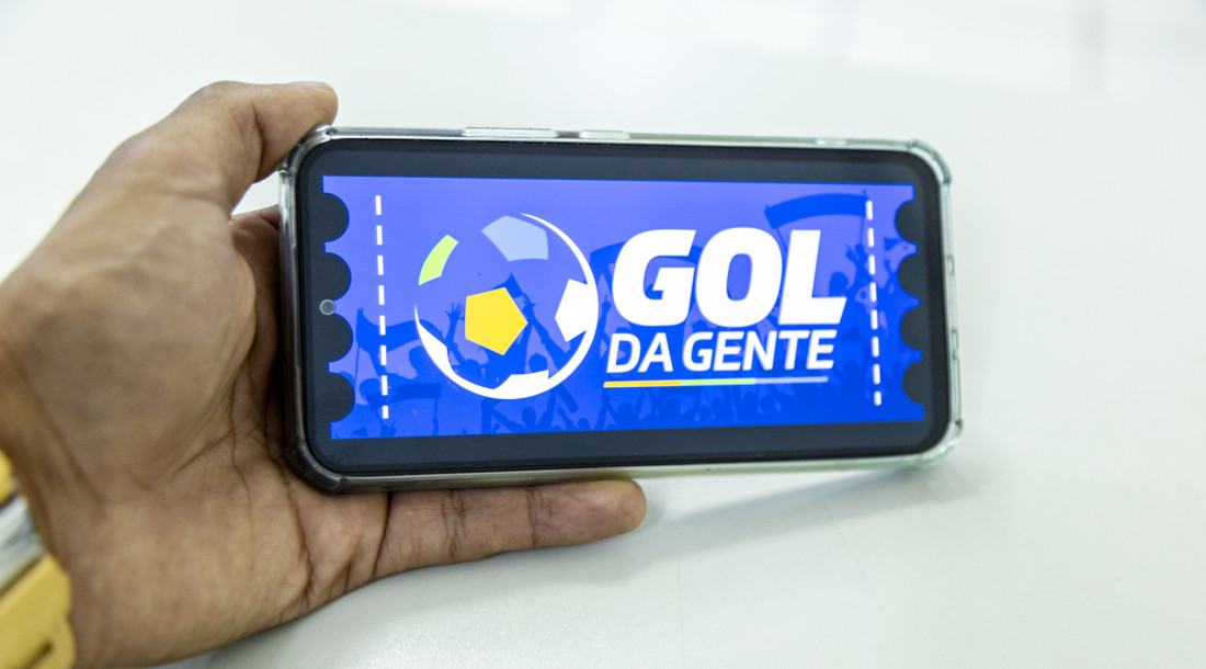 Aplicativo Gol da Gente no celular