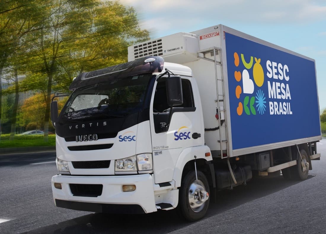 Caminhão do programa Mesa Brasil