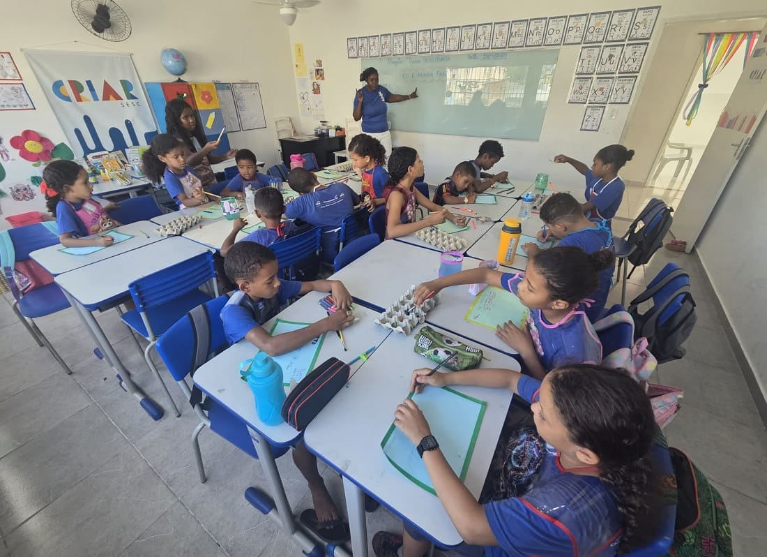 Sala de aula do Projeto Criar Sesc