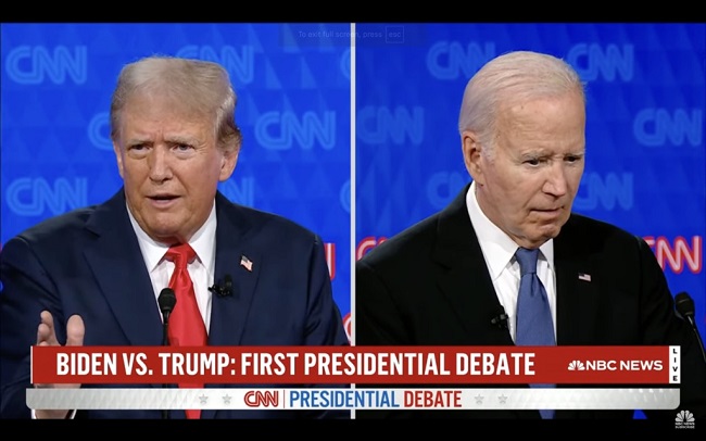 Biden em debate com Trump na CNN