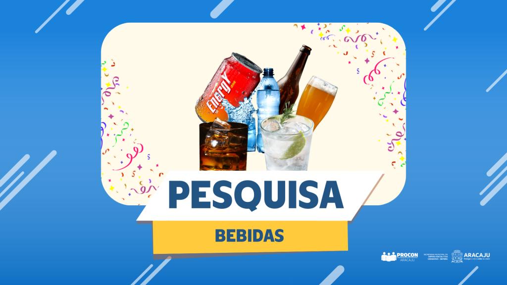 Banner Procon Aracaju, pesquisa de preços de bebidas