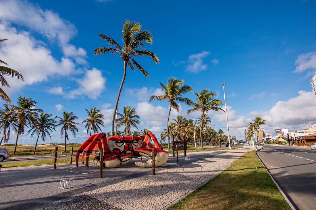 Caranguejo gigante na Orla de Atalaia em Aracaju