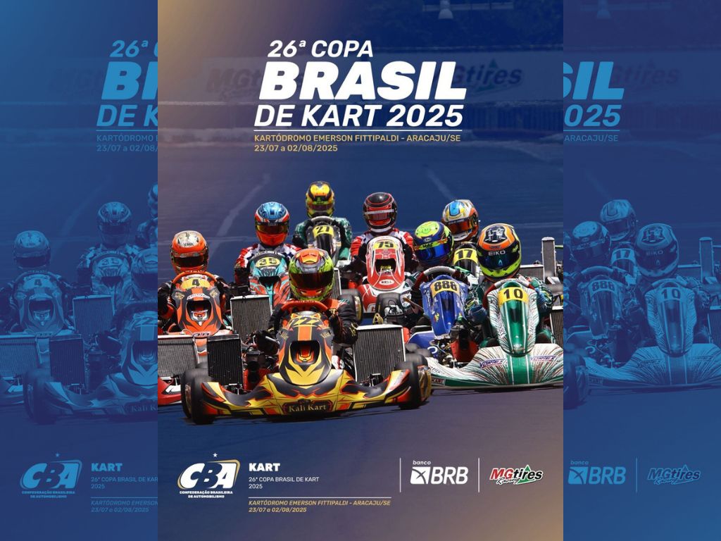 Pilotos correndo no Kartódromo na Copa Brasil de Kart 