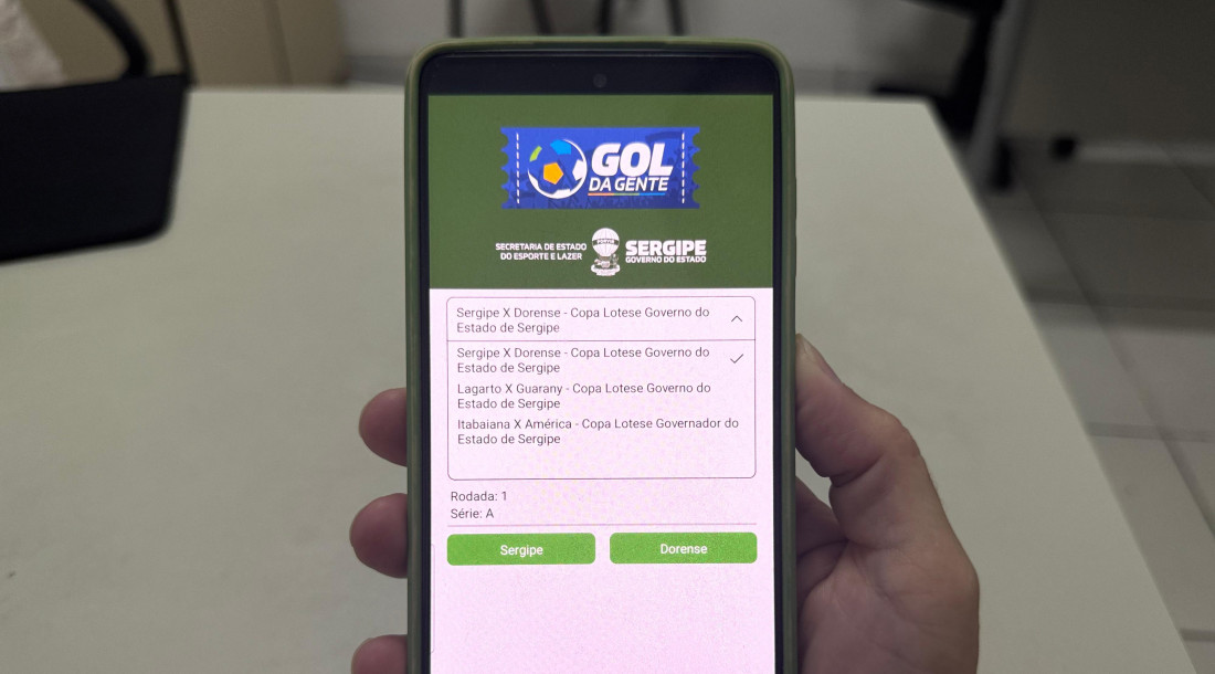 app Gol da Gente no celular
