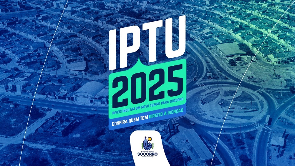 Banner IPTU 2025 em N.Sa. do Socorro
