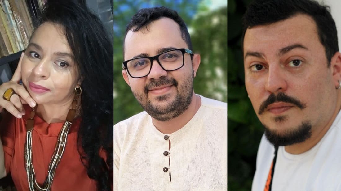 Da esquerda pra direita: Ilmara Souza, Mailson Furtado e J. Victor Fernandes
