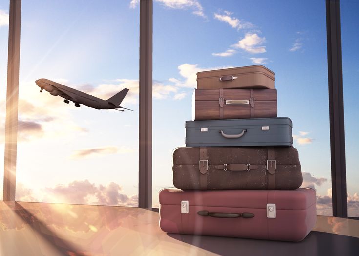 Malas de viagem no aeroporto