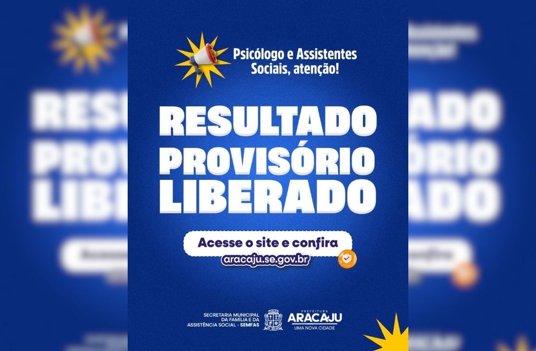 Card: Prefeitura de Aracaju divulga resultado do PSS