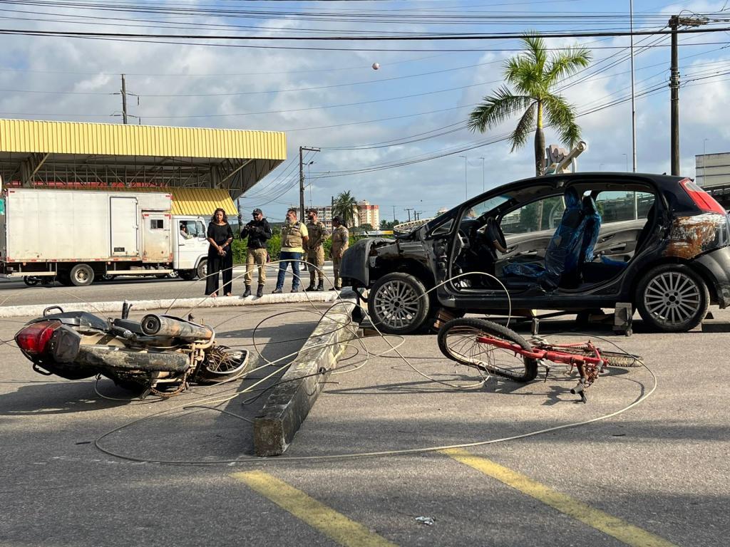 Acidente na avenida de Aracaju