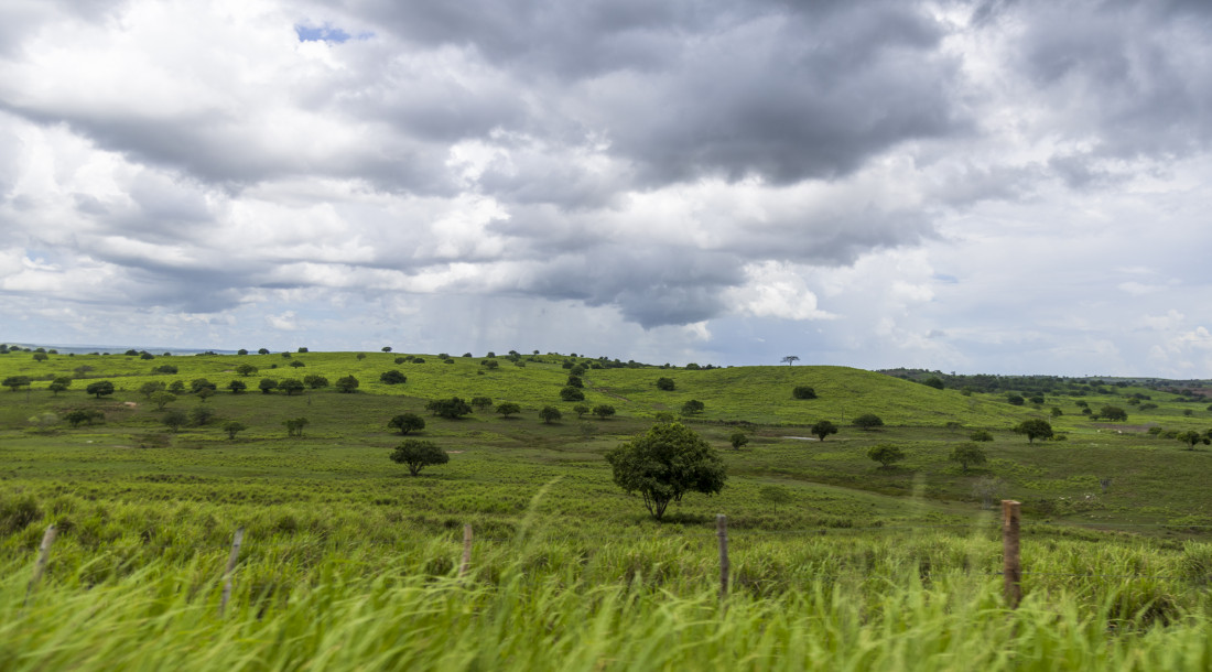 Tempo nublado no campo em Sergipe