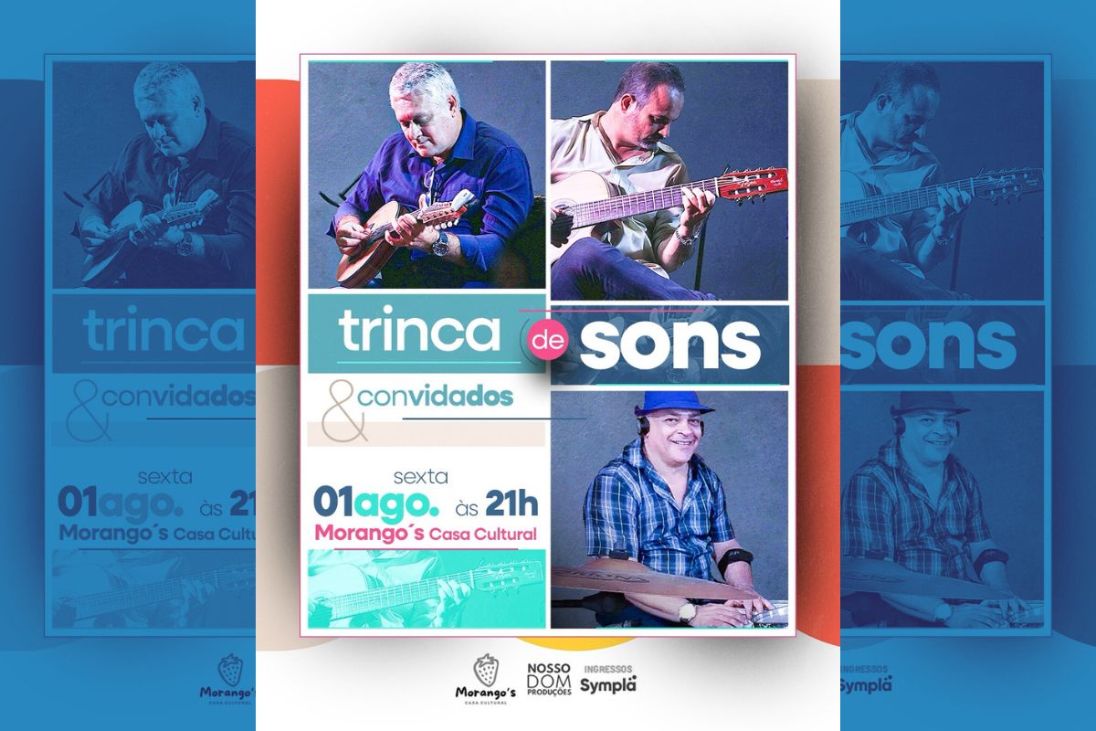 Card - Trinca de Sons apresenta show no Morango’s Casa Cultural