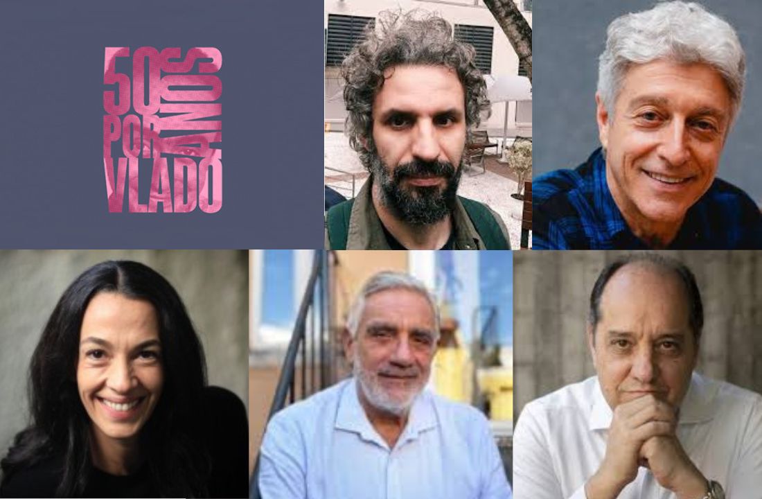 Caco Barcellos, Mariana Castro, Paulo Markun, Leonardo Foletto e Eugênio Bucci