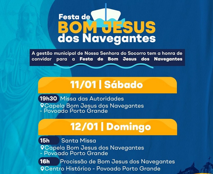 Programação da Festa de Bom Jesus dos Navegantes