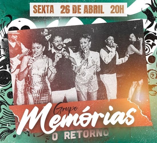 Banner do show do Grupo Memórias