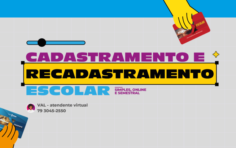 Banner cadastramento/recadastramento escolar Aracaju Mais