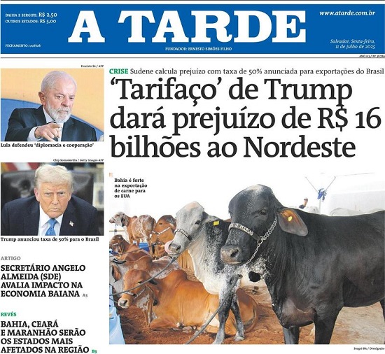 Capa do jornal O Estado de São Paulo