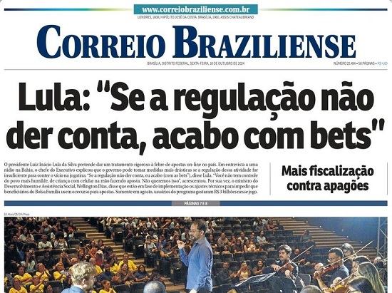 Capa do jornal Correio Braziliense