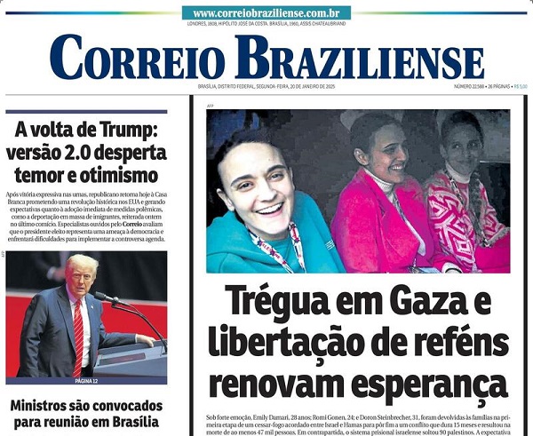 Capa do jornal Folha de São Paulo