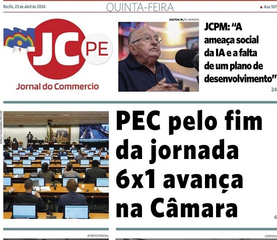 Capa do jornal Folha de São Paulo