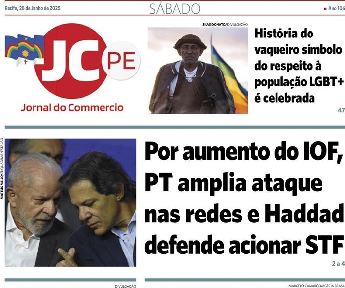 Capa do jornal O Estado de São Paulo
