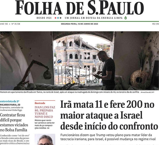 Capa do jornal O Estado de São Paulo