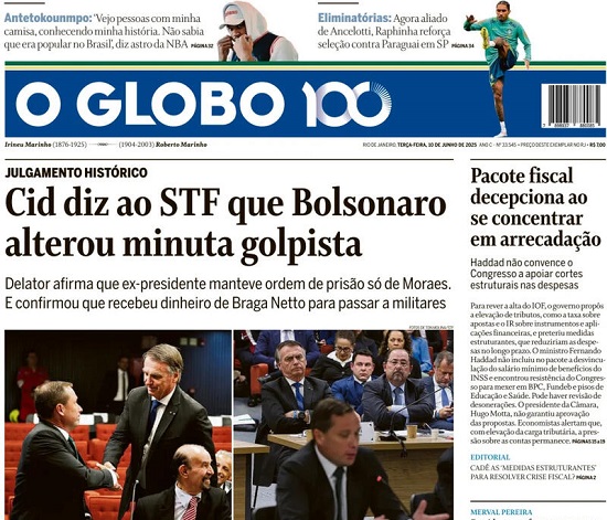 Capa do jornal O Estado de São Paulo