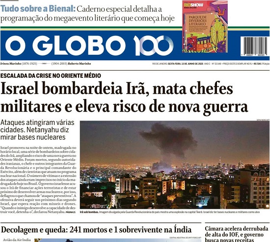 Capa do jornal O Estado de São Paulo
