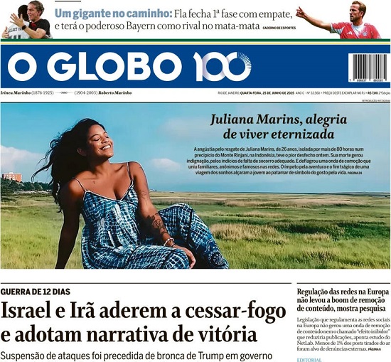 Capa do jornal O Estado de São Paulo