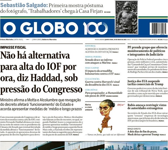Capa do jornal O Estado de São Paulo