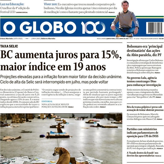 Capa do jornal O Estado de São Paulo