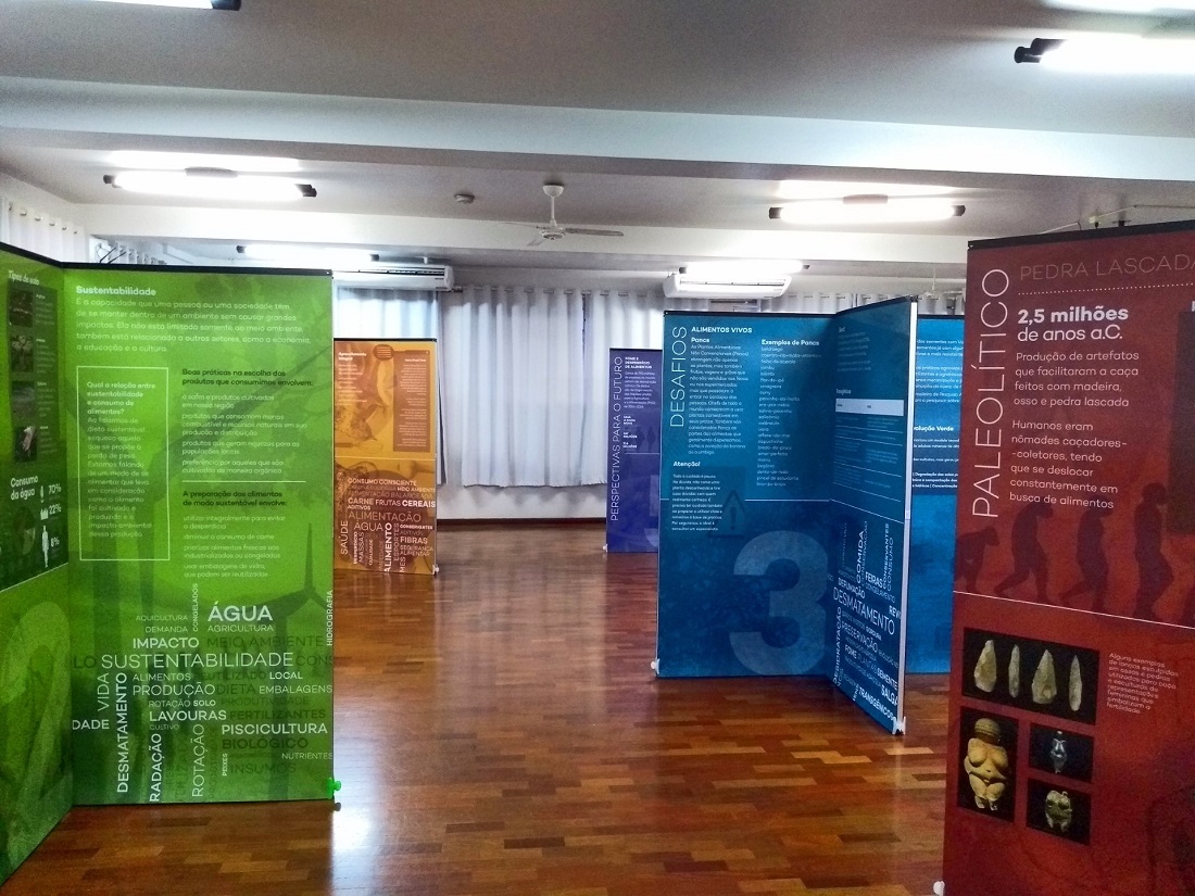 Exposições sobre alimentação e impacto ambiental  