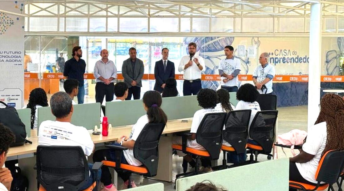 A aula inaugural no Coworking Caju Hub