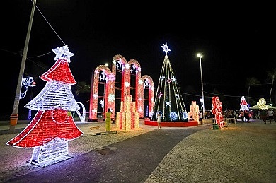 Natal Iluminado Aracaju, decoração natalina, Orla de Atalaia