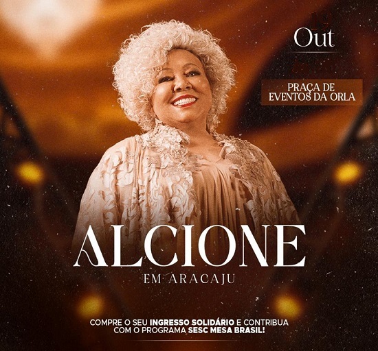 Banner: show de Alcione em Aracaju