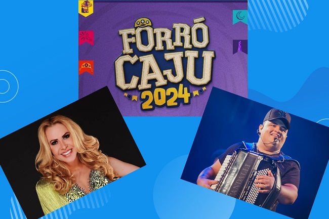 Banner - Tarcísio do Acordeon e Joelma no Forró Caju