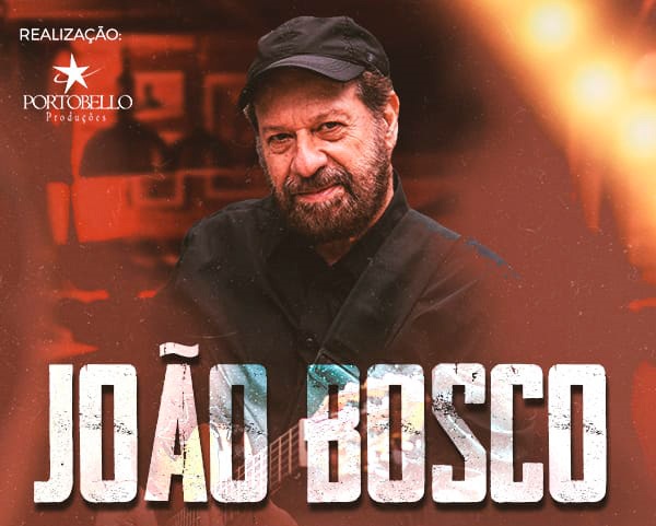 Banner do show de João Bosco em Aracaju