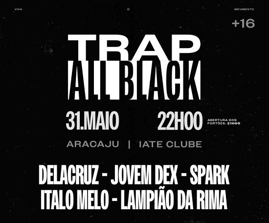 Banner do evento 'Trap All Black'