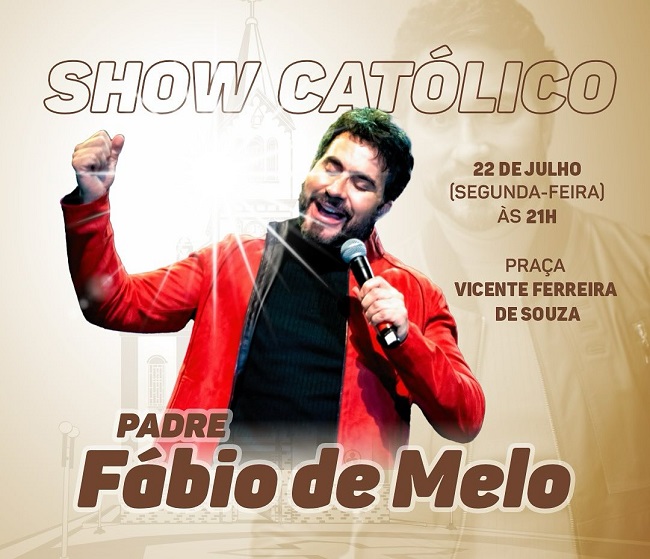 Banner: Padre Fábio de Melo na festa de Simão Dias