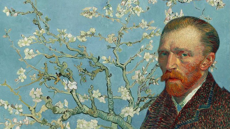 Autorretrato de Van Gogh sobre Amendoeira em Flor 