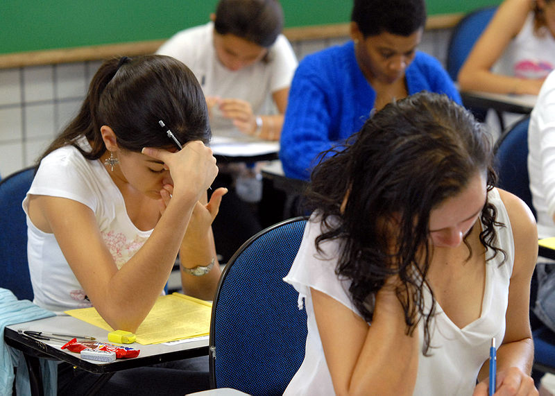 Alunos na sala de aula