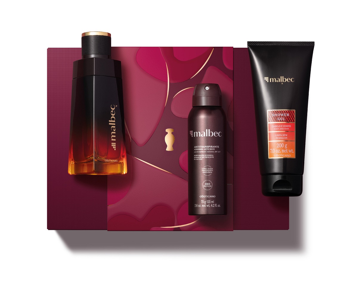 O BOTICÁRIO Kit Presente Dia dos Namorados Malbec X (3 itens) R$ 289,90