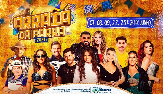 Banner Arraiá na Barra