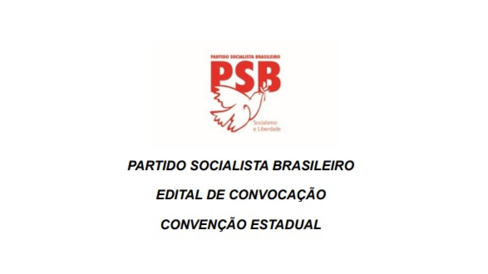 Edital de convocação PSB-SE