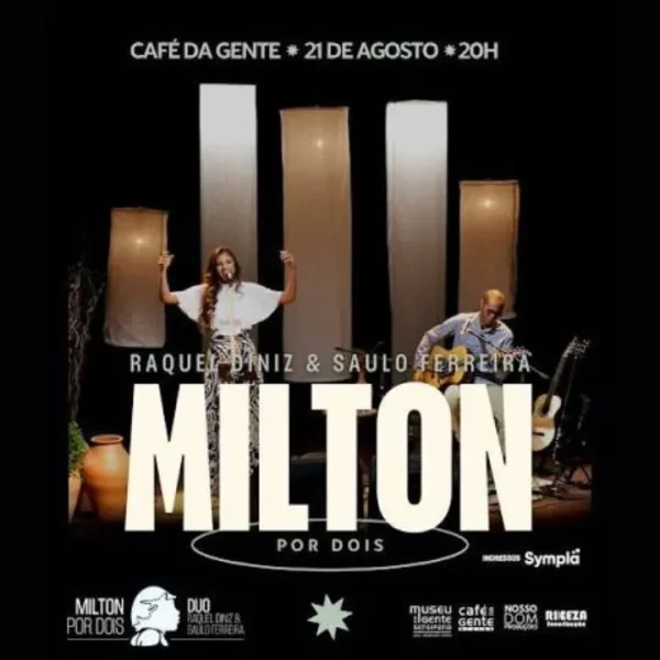 Raquel Diniz e Saulo Ferreira celebram Milton Nascimento em show no Café da Gente