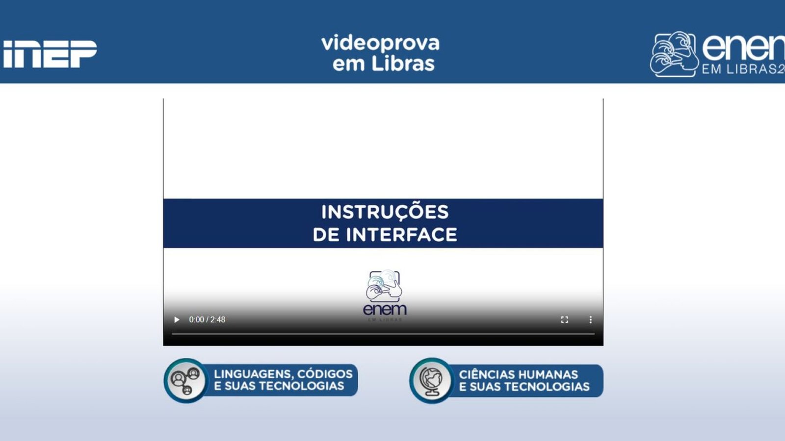 © Print Screen/ https://enemvideolibras.inep.gov.br/